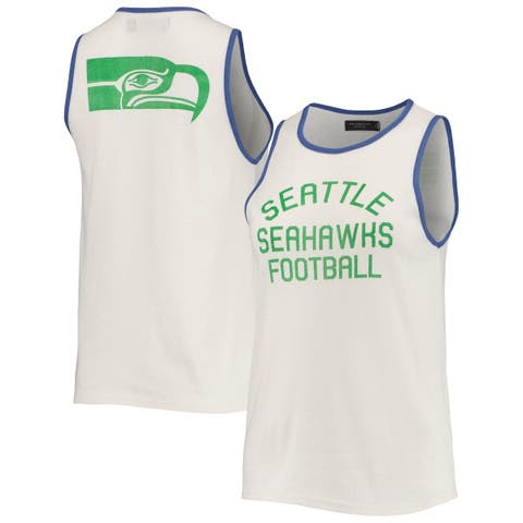 Women's Touch Navy Seattle Seahawks Plus Size Curve Touchdown Half-Sleeve T- Shirt