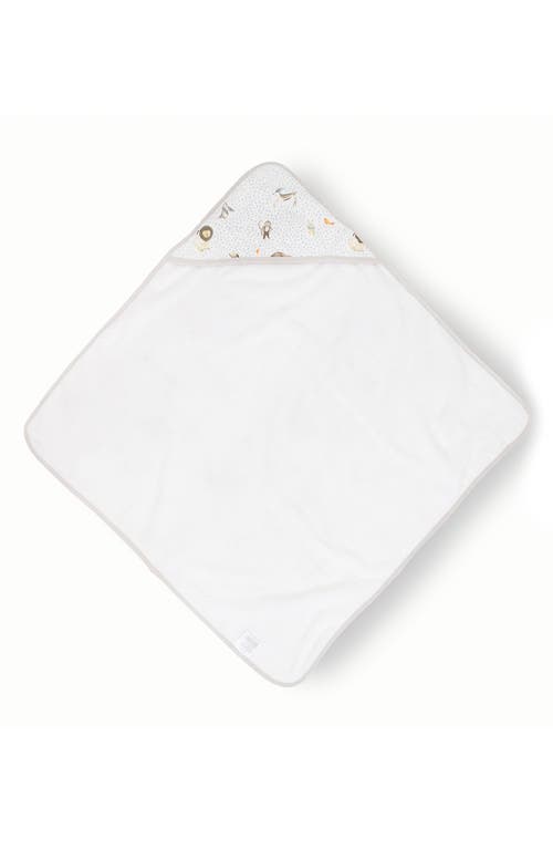 Little Unicorn Cotton Muslin & Terry Hooded Infant Towel In Party Animals