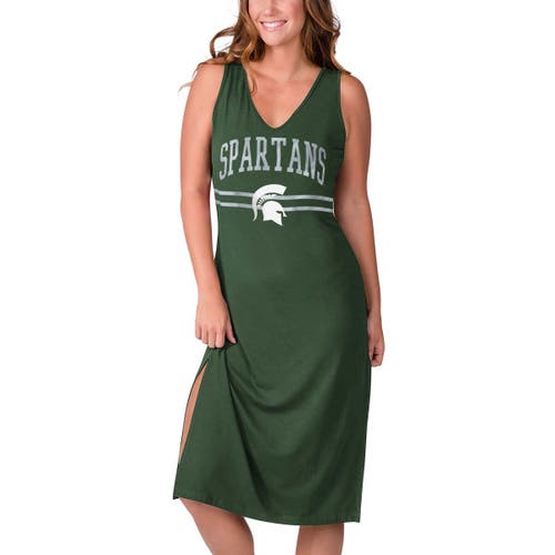 Women's G-III 4Her by Carl Banks Green Michigan State Spartans Training V-Neck Maxi Dress