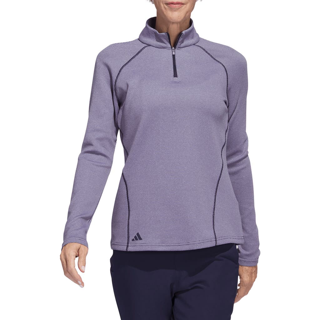 Adidas Golf Quarter Zip Golf Pullover In Purple