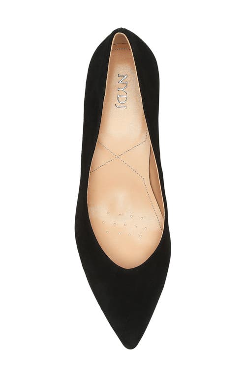 Nydj Solimar Block Heel Pointed Toe Pump In Black