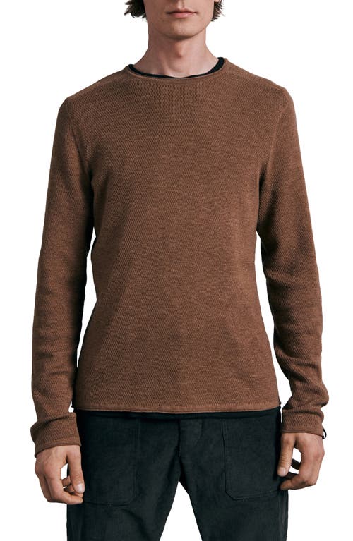 rag & bone Collin Wool Crewneck Sweater Camel at Nordstrom,