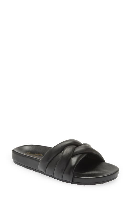 Seychelles Low Key Sandal In Black Leather