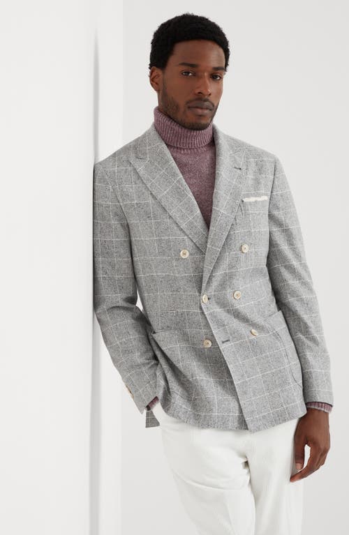 Shop Brunello Cucinelli Uconstructed Blazer In Pearl Grey