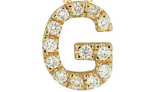 Bony Levy 18k Gold Pavé Diamond Initial Pendant Necklace In 18k Yellow Gold - G