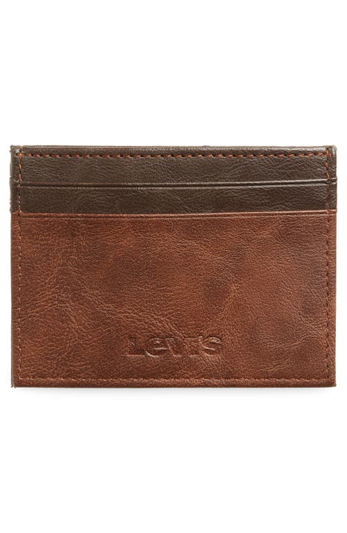 Shop Levi's® Ivy Leather Card Case In Tan/brown