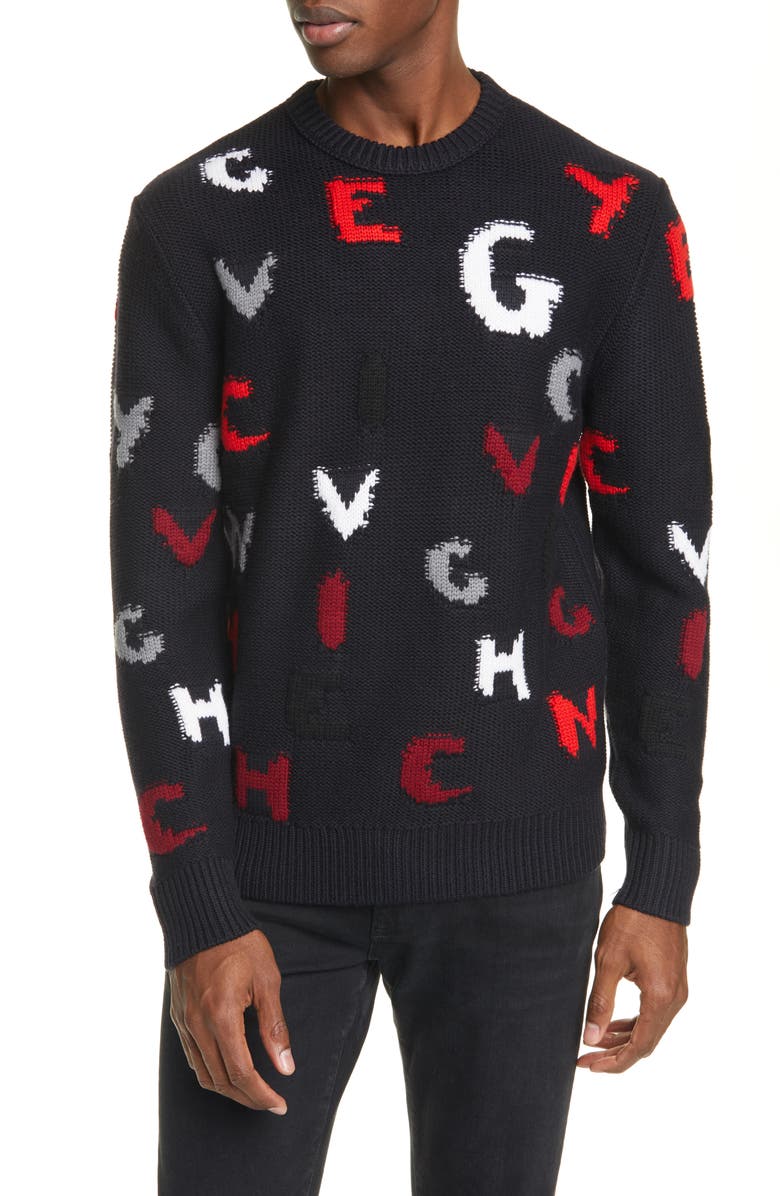 Givenchy Letters Crewneck Wool Sweater | Nordstrom