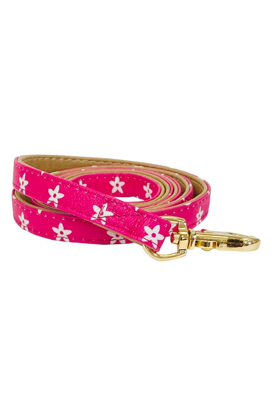 Dogs Of Glamour Lauren Luxury Leash In Hot Pink