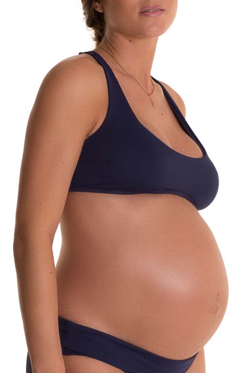 Pez D'Or Olivia Maternity Bikini Top in Navy at Nordstrom, Size X-Large