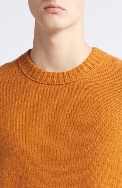 Shop Frame Cashmere Crewneck Sweater In Rust