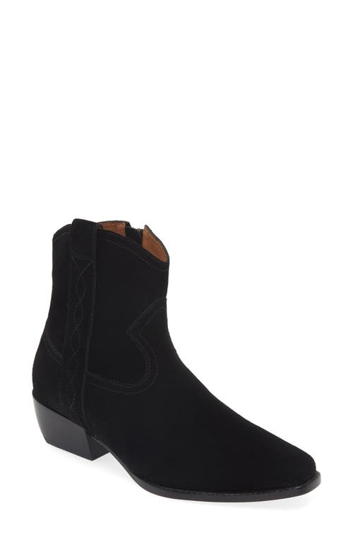 Frankie4 Shadow Bootie In Black Suede