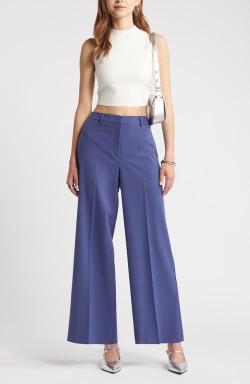 Shop Open Edit Wide Leg Pants In Blue Cobalt