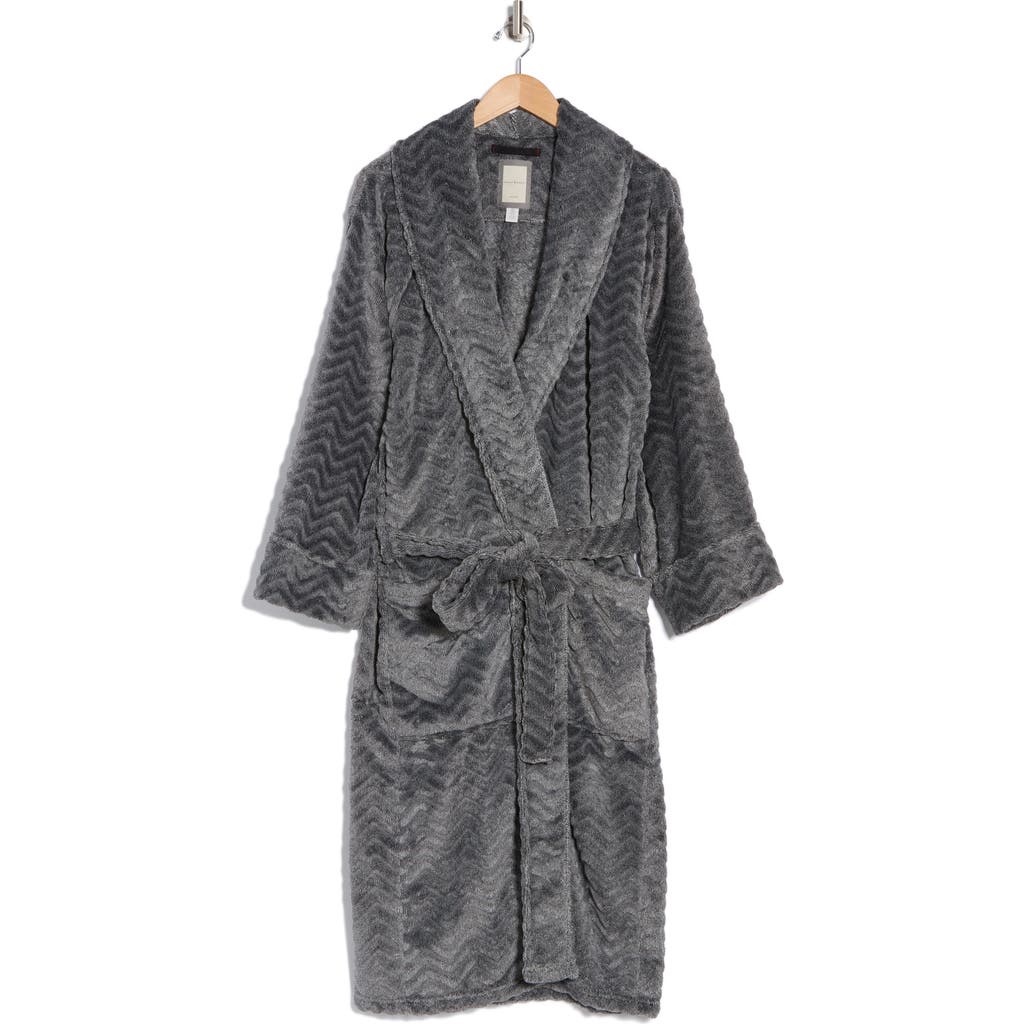 Daniel Buchler Herringbone Robe In Charcoal