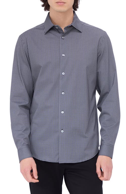 Bugatchi James Ooohcotton® Micropattern Button-up Shirt In Blue