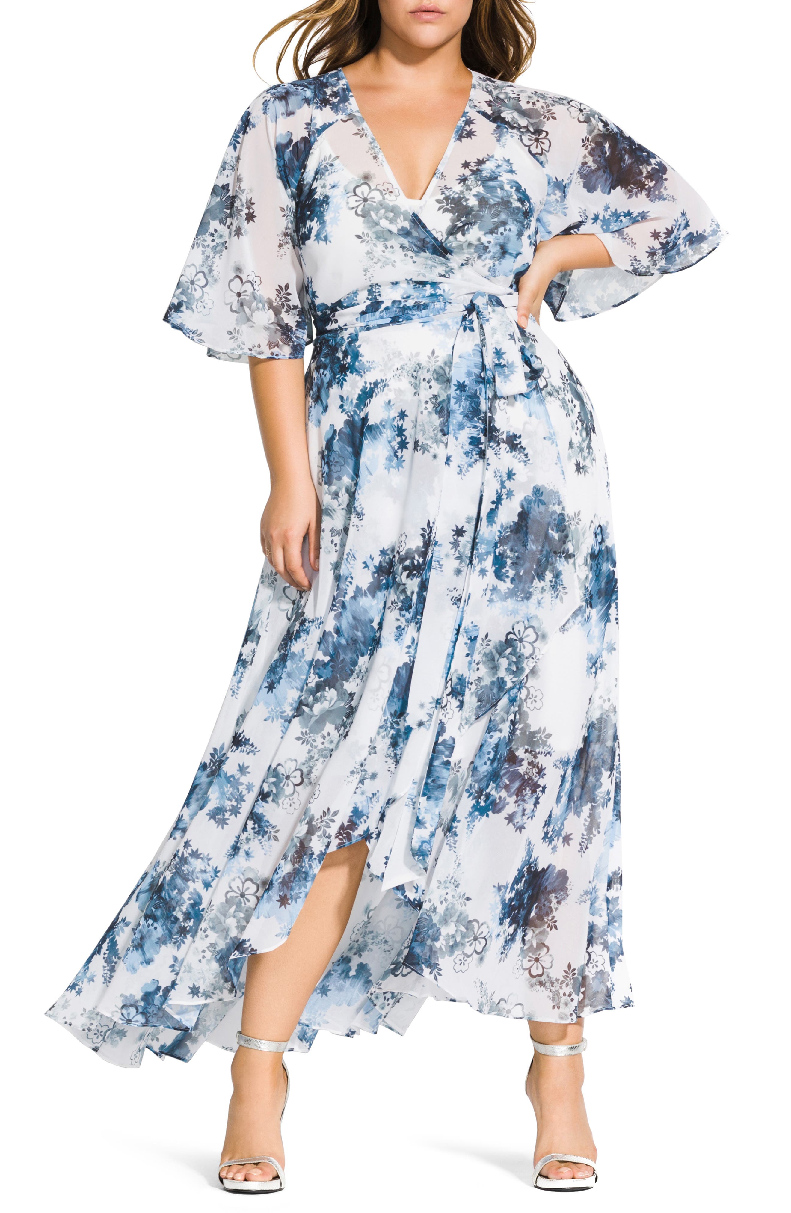 city chic blue floral dress