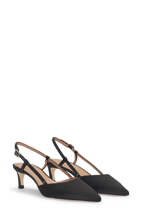 HUGO BOSS BOSS JANET SLINGBACK POINTED TOE KITTEN HEEL PUMP 