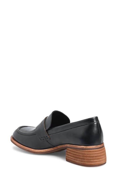 Kork-ease ® Keegan Penny Loafer Pump In Black Leather