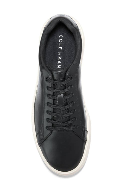 Cole Haan Leather Cap Toe Low-top Sneakers In Black/ivory