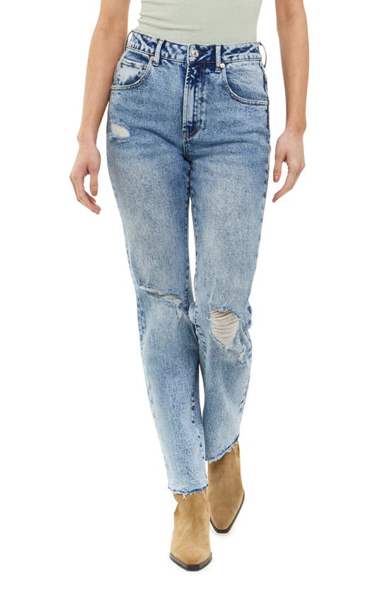 Shop Articles Of Society Village Distressed Straight Leg Jeans In Temper