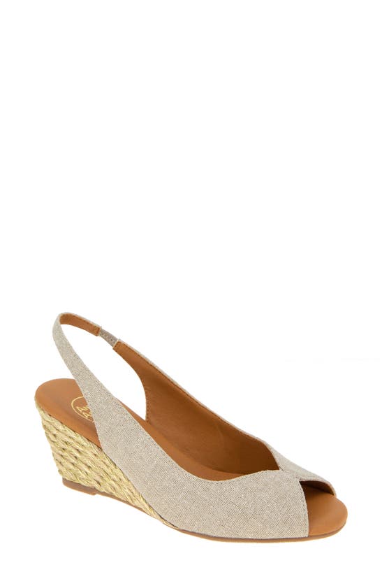 Andre Assous Kimy Slingback Wedge Sandal In Natural
