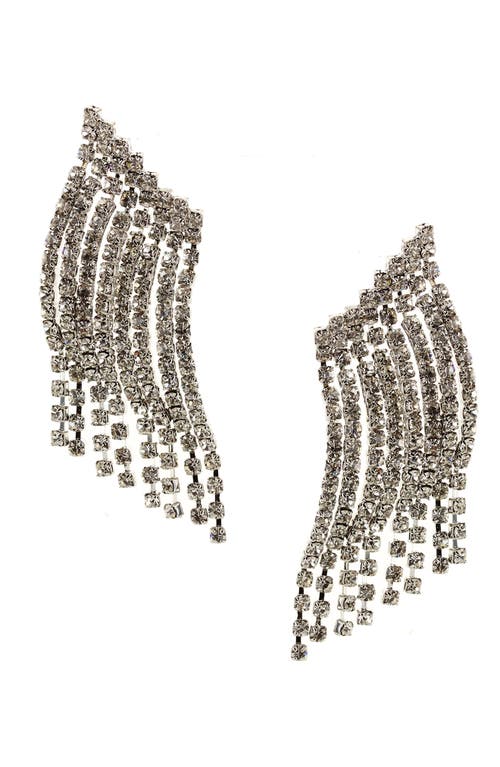 Shop Olivia Welles Crystal Drop Earrings In Silver/clear