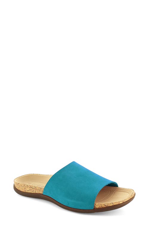 Ithaca Slide Sandal in Teal