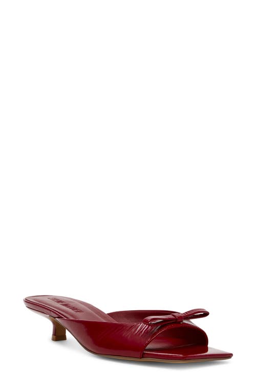 Shop Steve Madden Meme Sandal In Red Leather