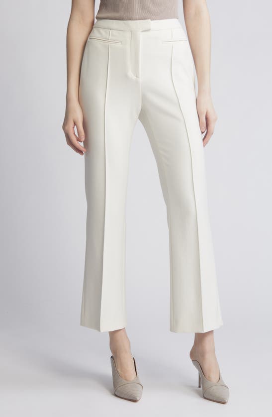 Shop Hugo Boss Boss Tizora Crop Pants In Soft Cream