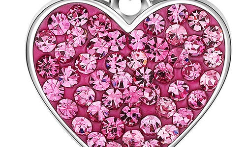 Shop Lily Nily Kids' Crystal Heart Pendant Necklace In Pink