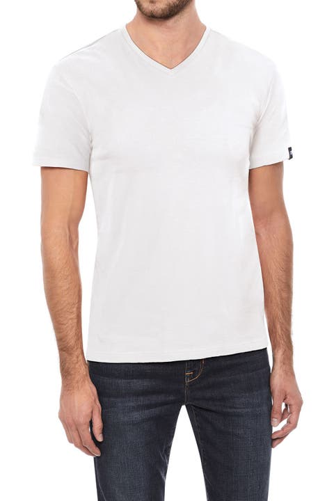 Men's Calida 14065 Focus V-Neck T-Shirt (White M)