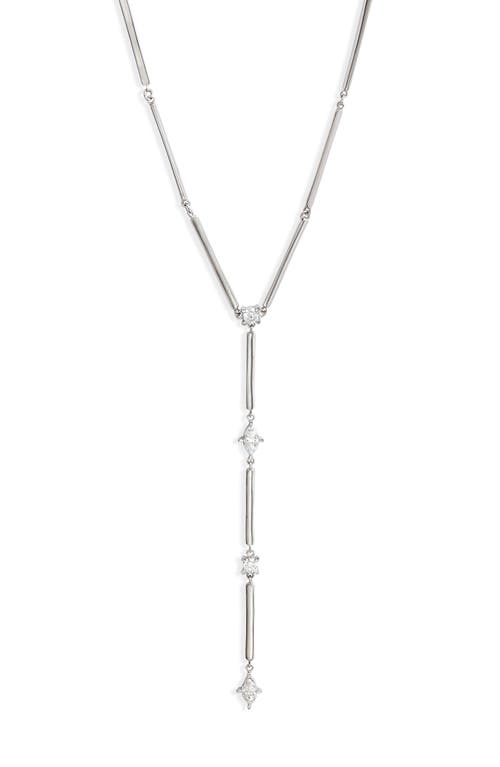 Bony Levy Aviva Drop Diamond Pendant Y-Necklace in 18K White Gold at Nordstrom, Size 16
