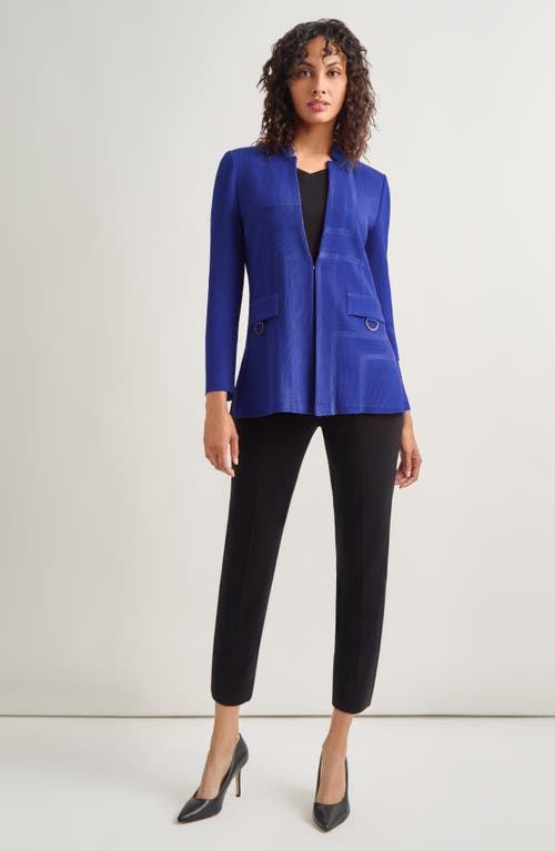 Shop Misook Tailored Knit Blazer In Starry Night Blue