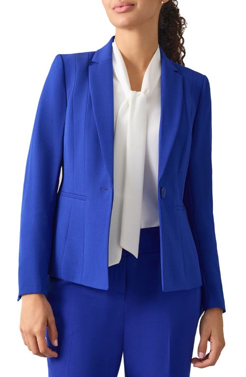 Shop Kasper One-button Blazer In Royal Signature