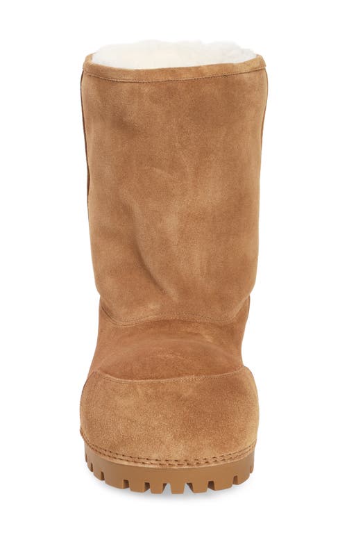 Balenciaga Alaska Low Shearling-lined Suede Boots In 2200 Brown/white