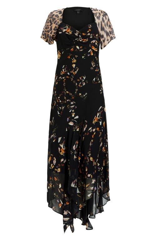 Shop Allsaints Leah Print Maxi Dress In Kateri Black