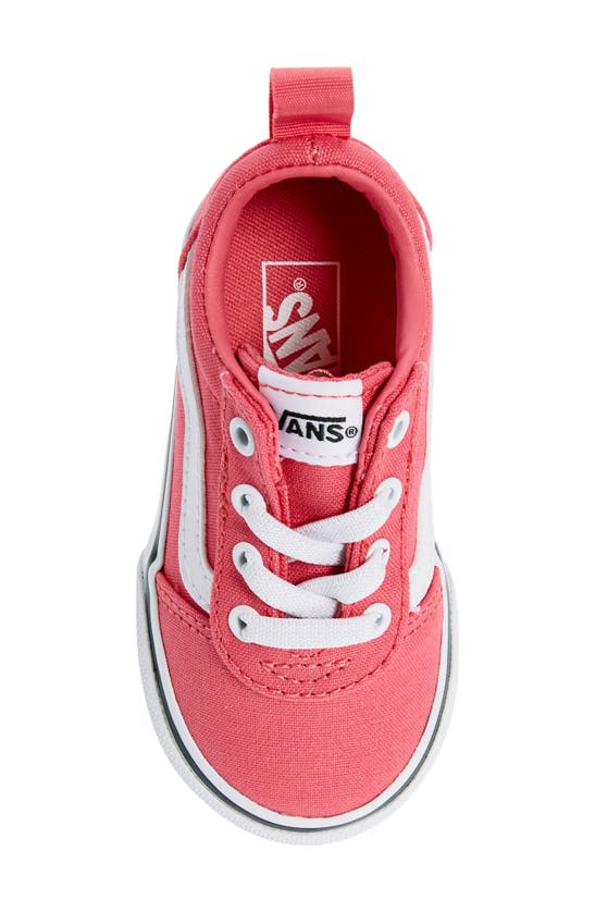 Shop Vans Kids' T-ward Slip-on Sneaker In Canvas Honeysuckle