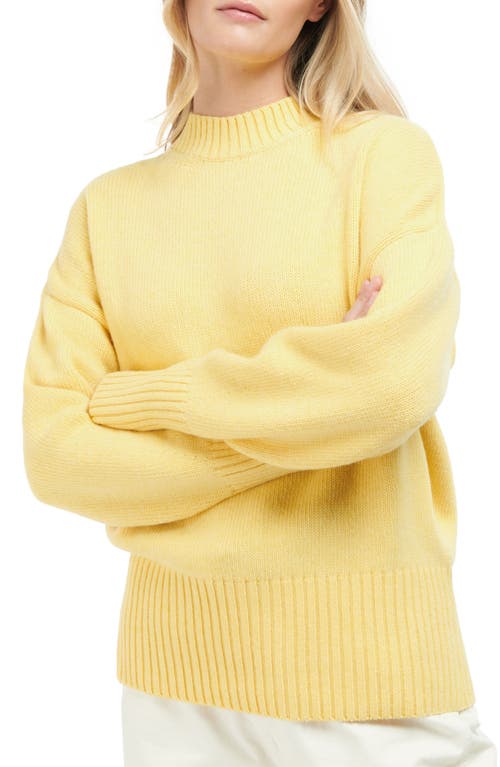 Barbour Malin Wool Blend Crewneck Sweater in Mimosa