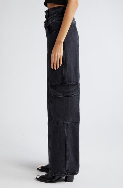 Stine Goya Paul Double Waistband Straight Leg Organic Cotton Jeans In Stone Wash Grey