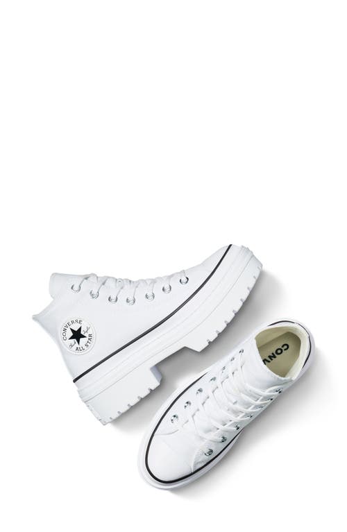 Converse Chuck Taylor All Star High Top Notched Heel Platform Sneakers Women In White/black/egret