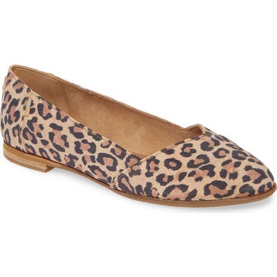 Toms Julie Almond Toe Flat, Brown