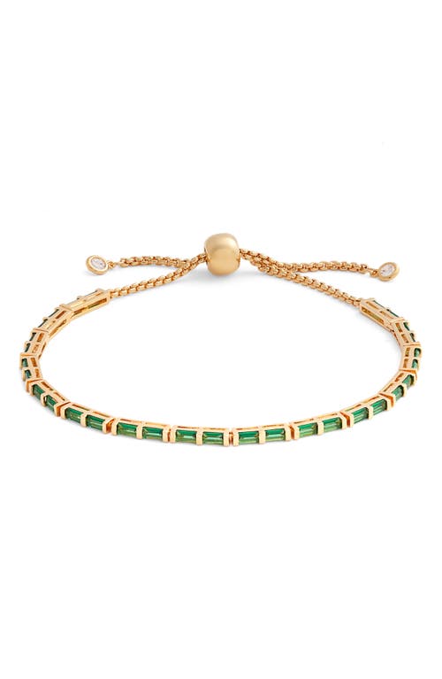 NORDSTROM NORDSTROM COLOR BAGUETTE CUBIC ZIRCONIA SLIDER BRACELET
