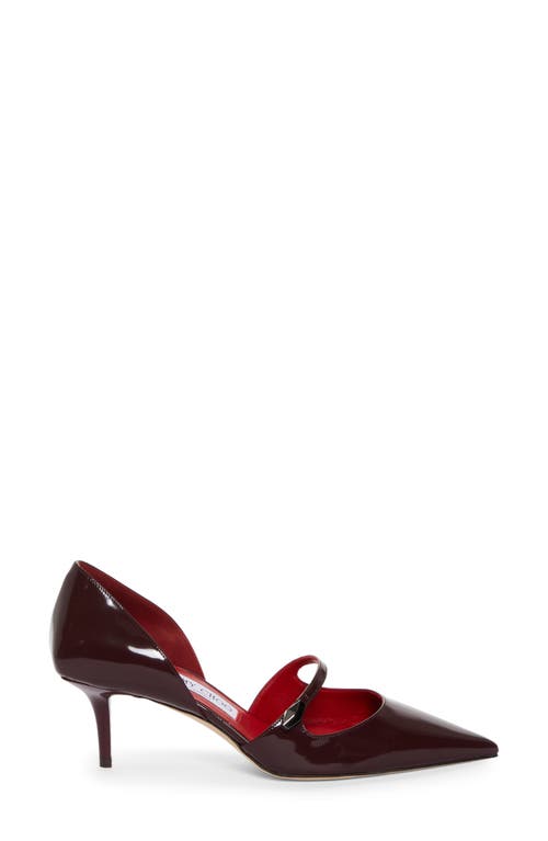 Shop Jimmy Choo Carolyn Pointed Toe D'orsay Pump In Garnet/red