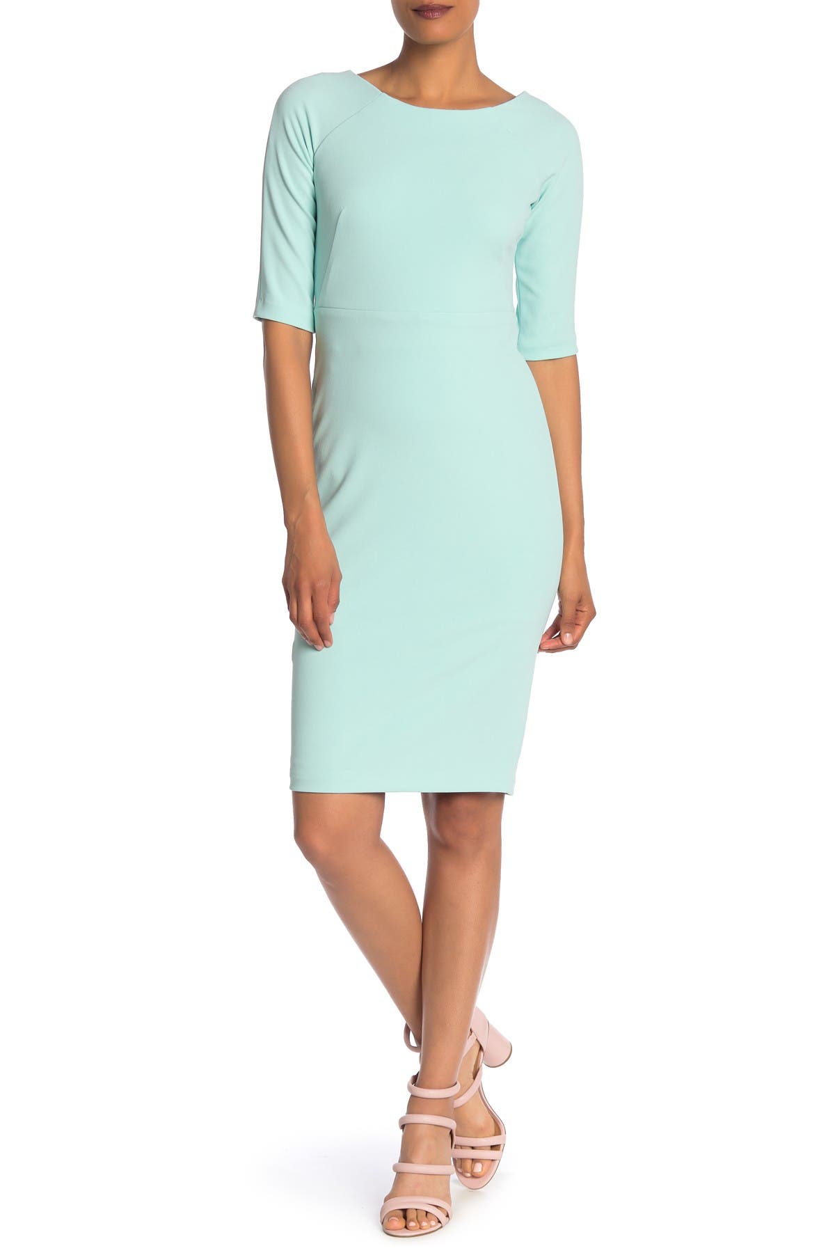 calvin klein boat neck sheath dress