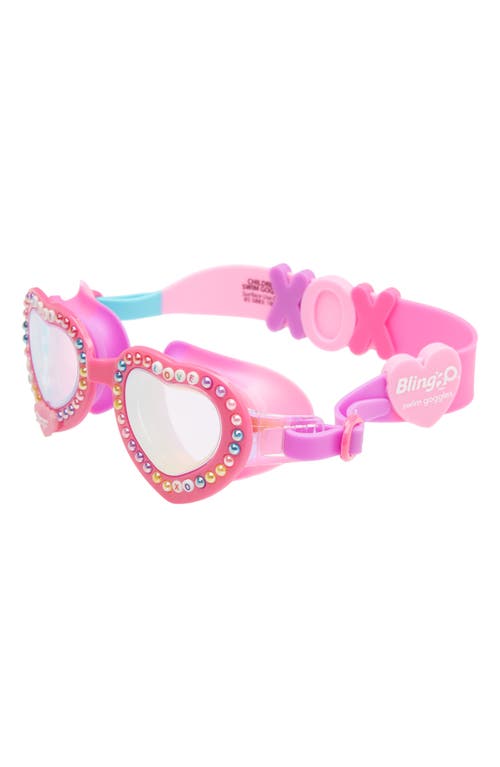 Bling2o Love and Friendship Swim Goggles in Pink at Nordstrom
