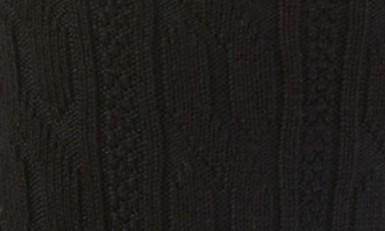 Shop Smartwool Cable Knit Crew Socks In Black