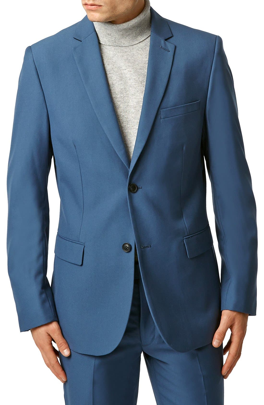 Topman Slim Fit Blue Suit Jacket Nordstrom