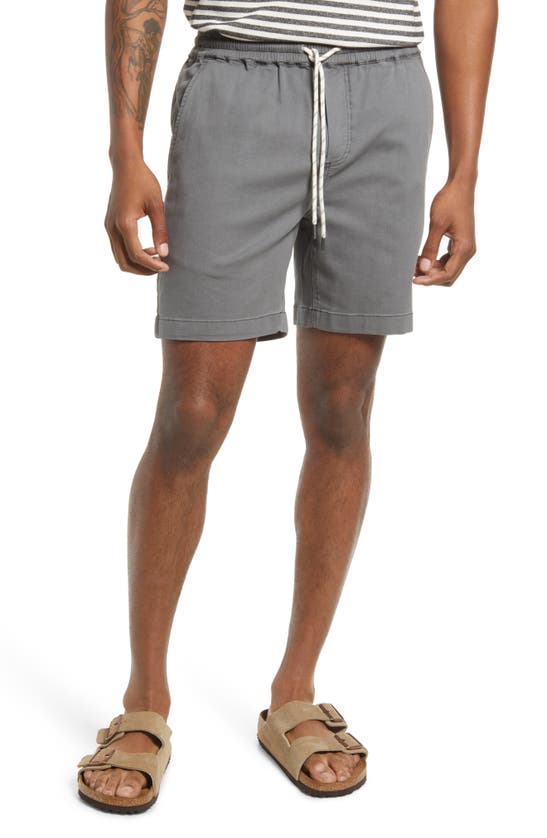Faherty Essential Drawstring Shorts In Rocky Grey
