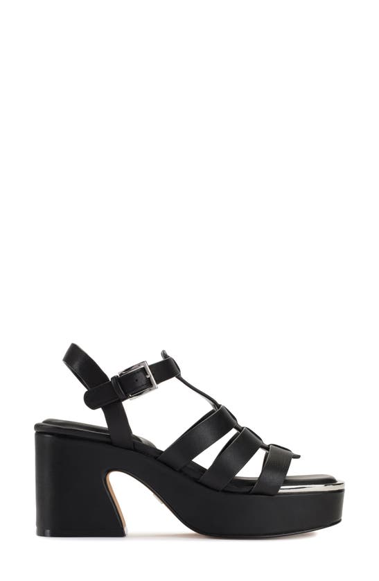 Shop Dkny Fisherman Platform Sandal In Black