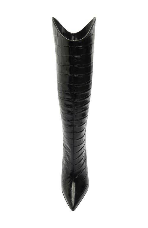 Shop Schutz Maryana Pointed Toe Knee High Boot In Black