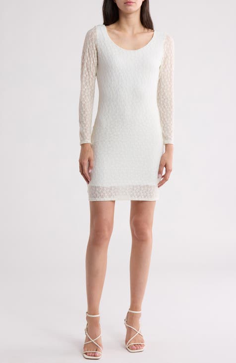 Long Sleeve Lace Minidress